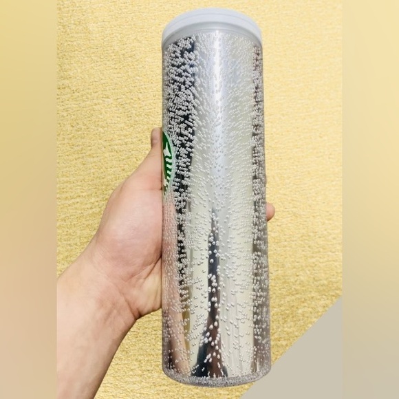 Starbucks Silver White Bubble Hot Cold Cup Tumbler Insulated 2020 Release NWT - Picture 5 of 15